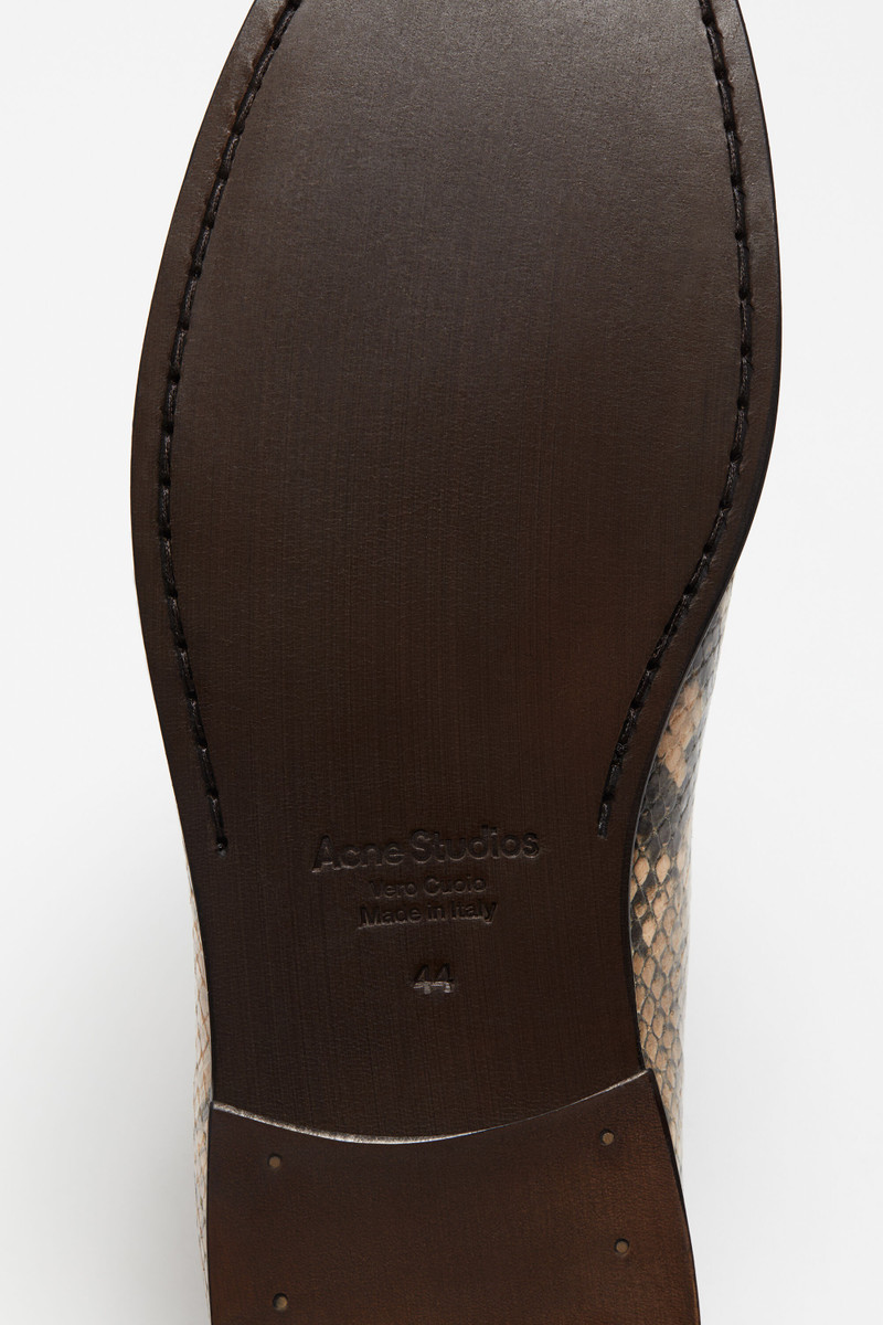 Leather loafers - Beige 4