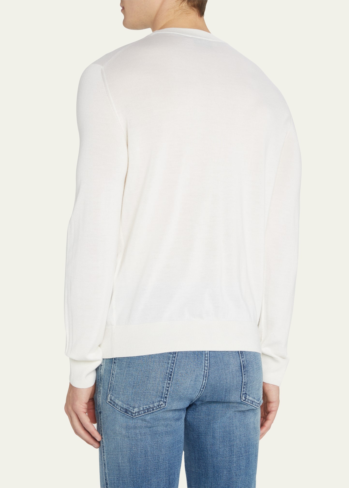 Men's Cashmere-Silk Crewneck Sweater - 3