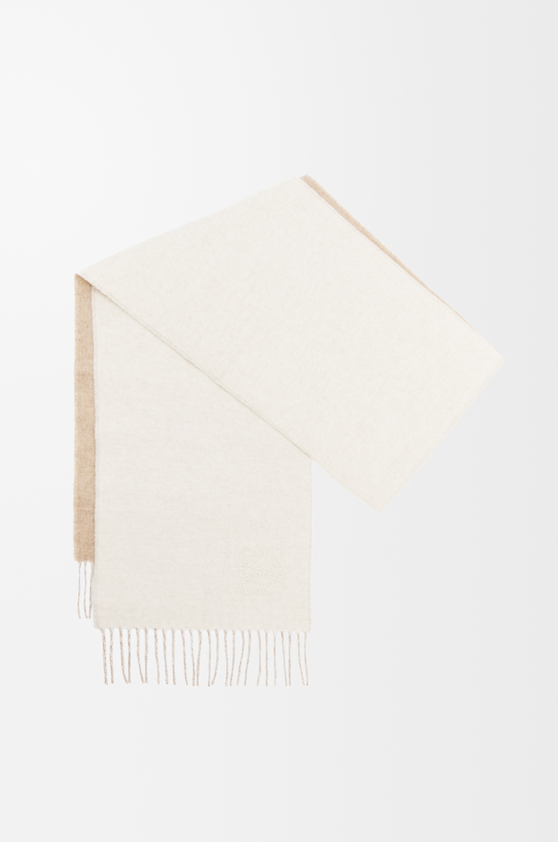 Bicolour scarf in wool and cashmere - 3