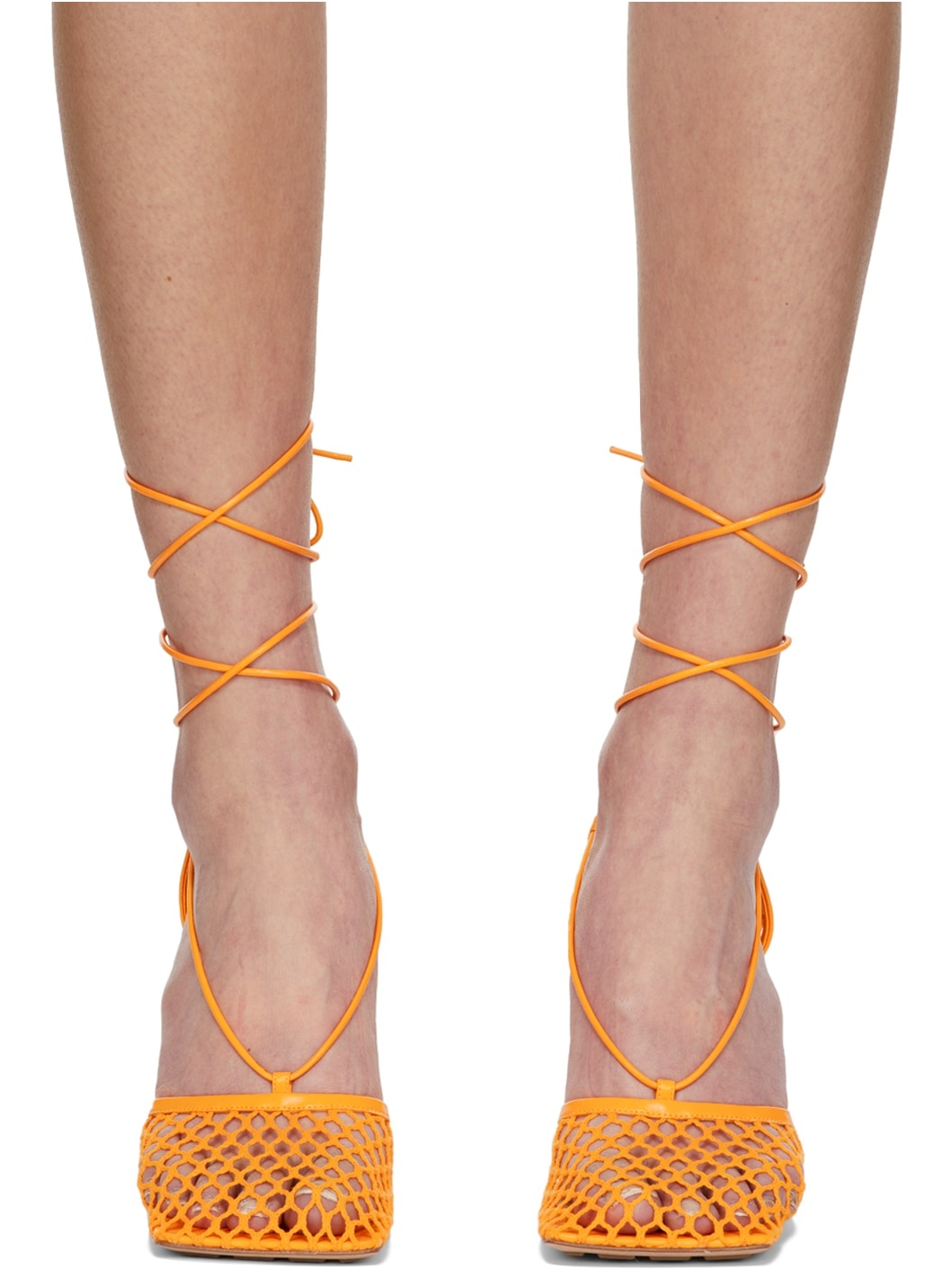 Orange Stretch Heels - 2