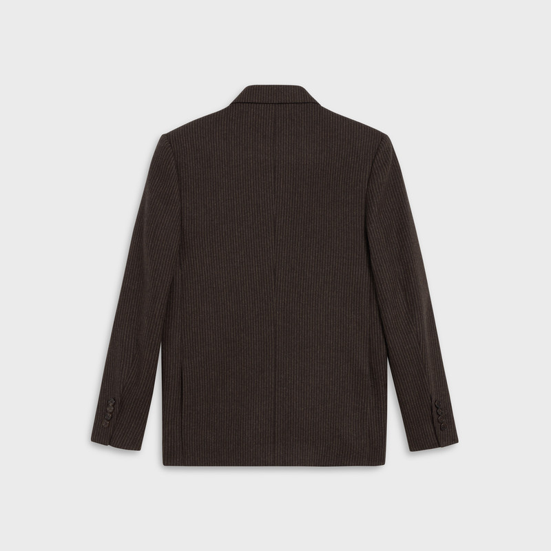 CELINE DAVID JACKET IN CHALK-STRIPE FLANNEL outlook