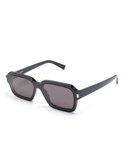 SAINT LAURENT logo-debossed square-frame sunglasses outlook