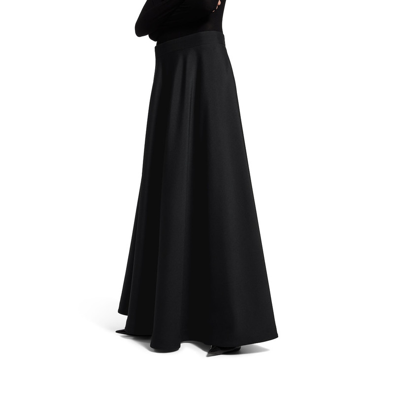 Women's Low Waist Maxi Skirt in Black 5