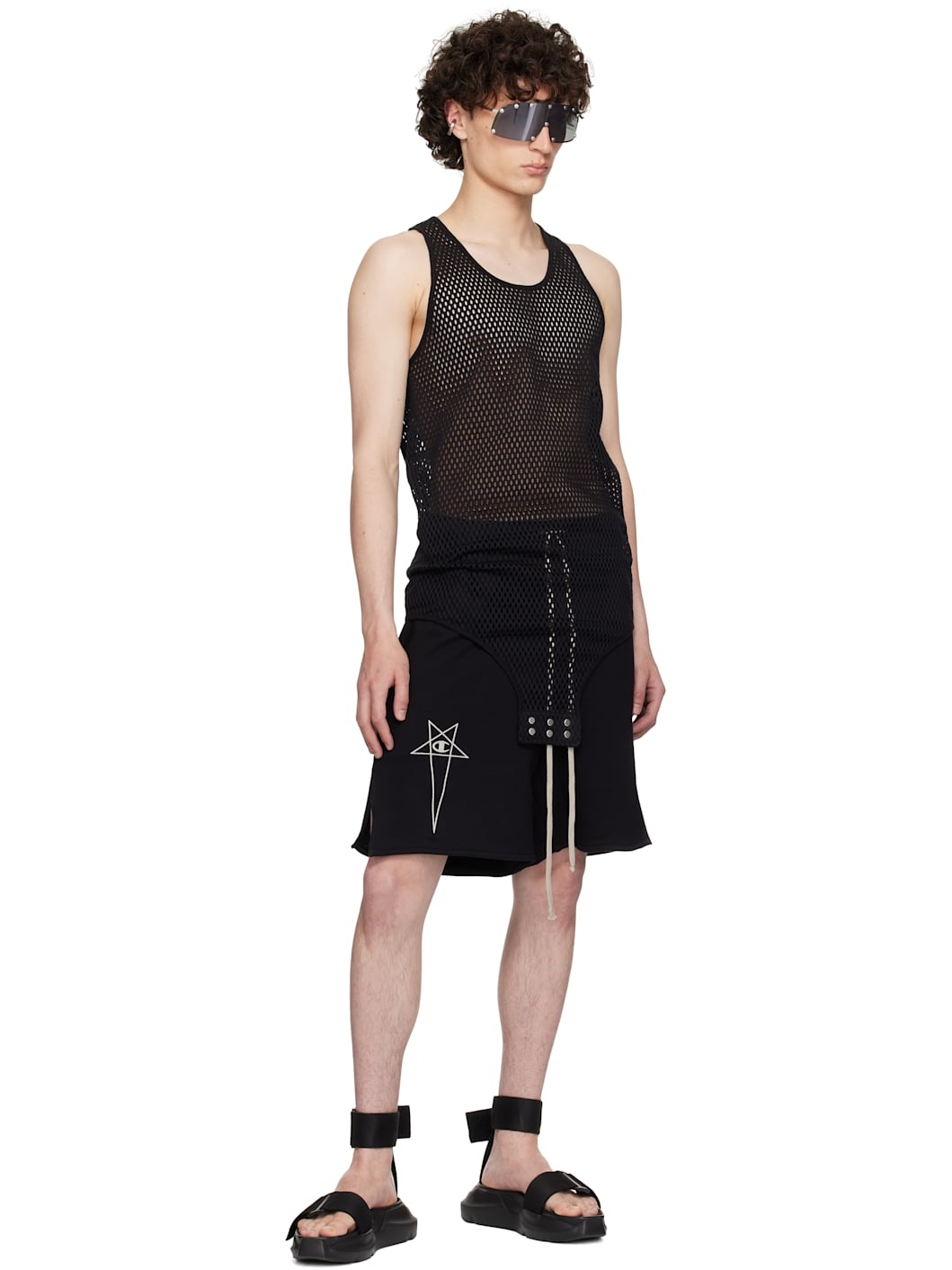 Black Champion Edition French Terry Shorts - 4