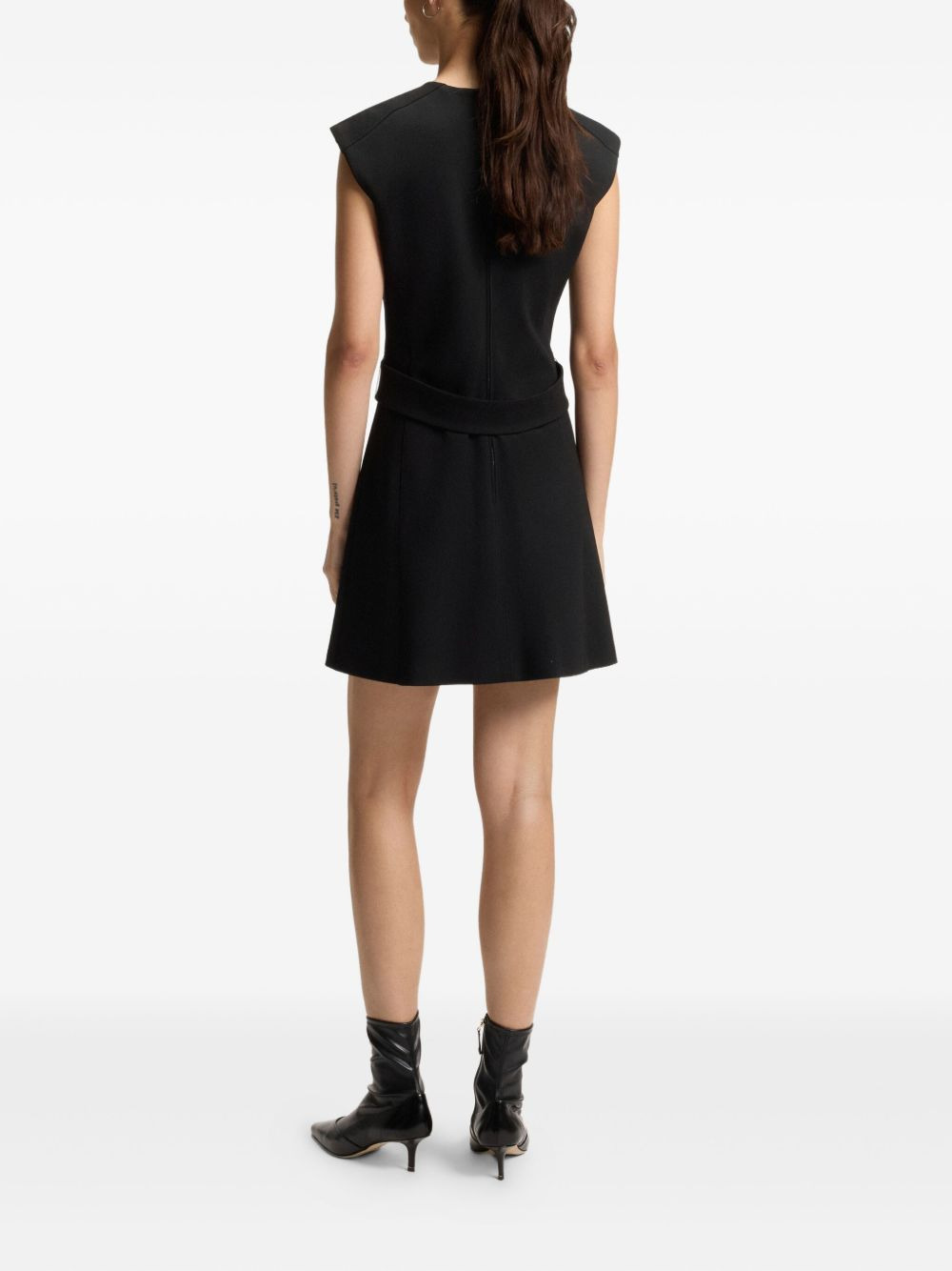 keyhole-neckline mini dress - 4