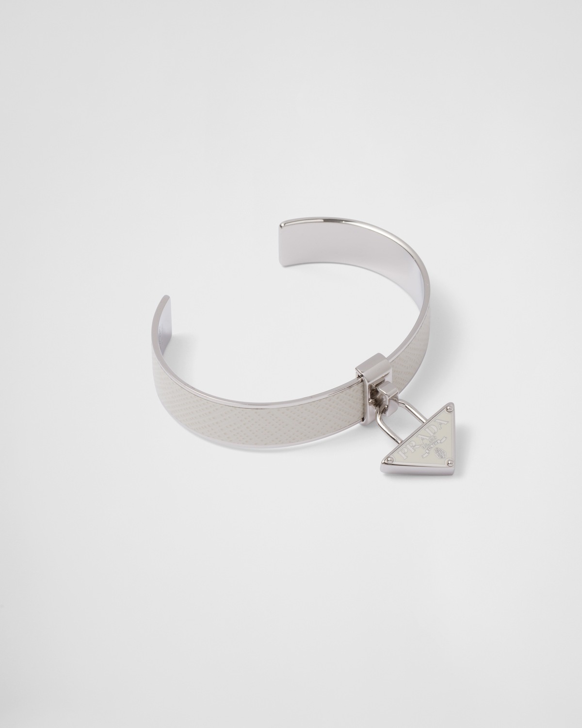 Metal and Saffiano leather bracelet - 1
