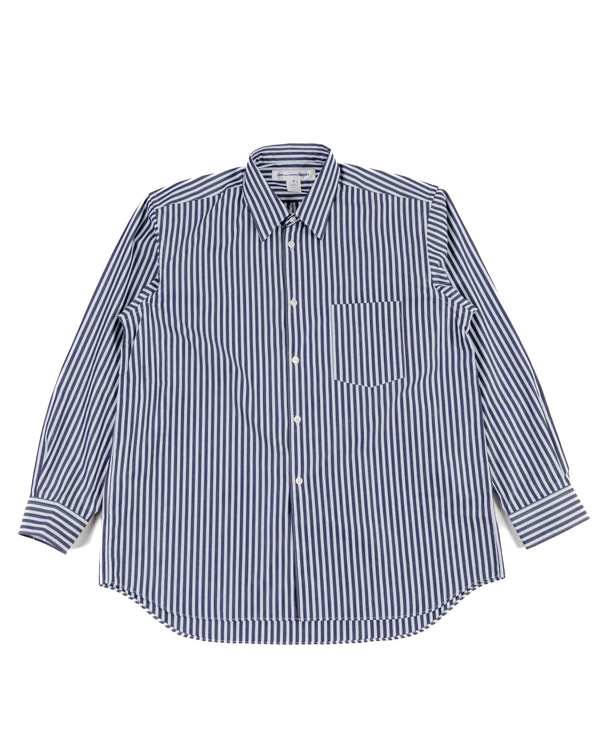 Wide Classic Big Collar Shirt Stripe 3 - 1