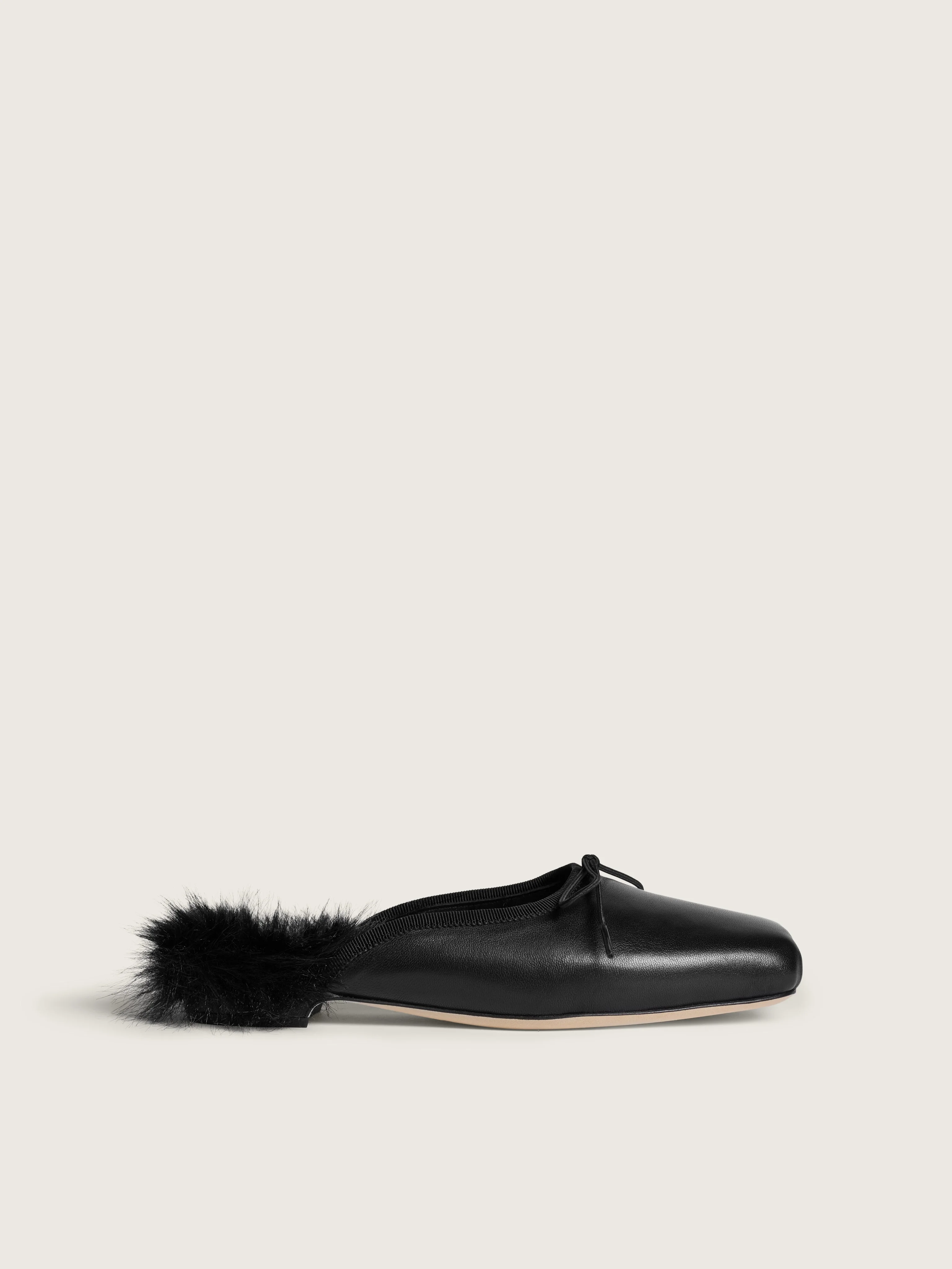Faux Fur Lined Pointe Mule - 1