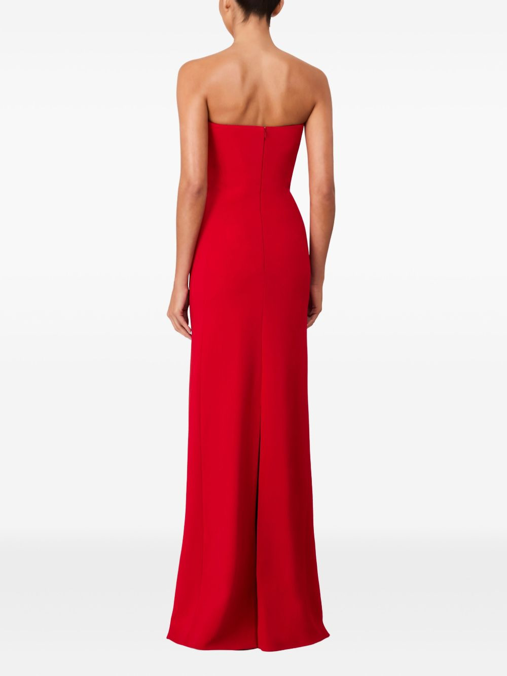 crystal-embellished strapless maxi dress - 3