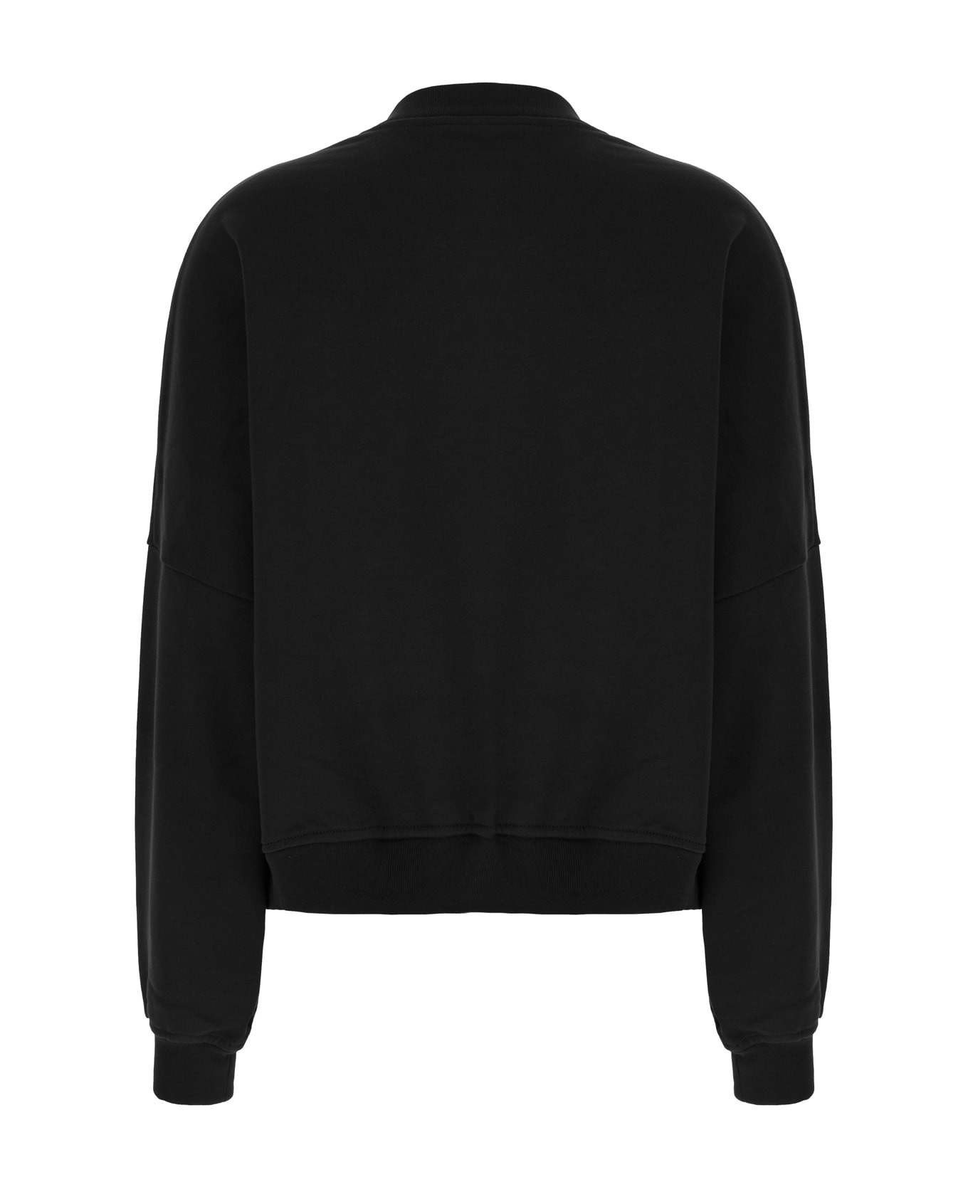 Black Cotton Sweatshirt - 2