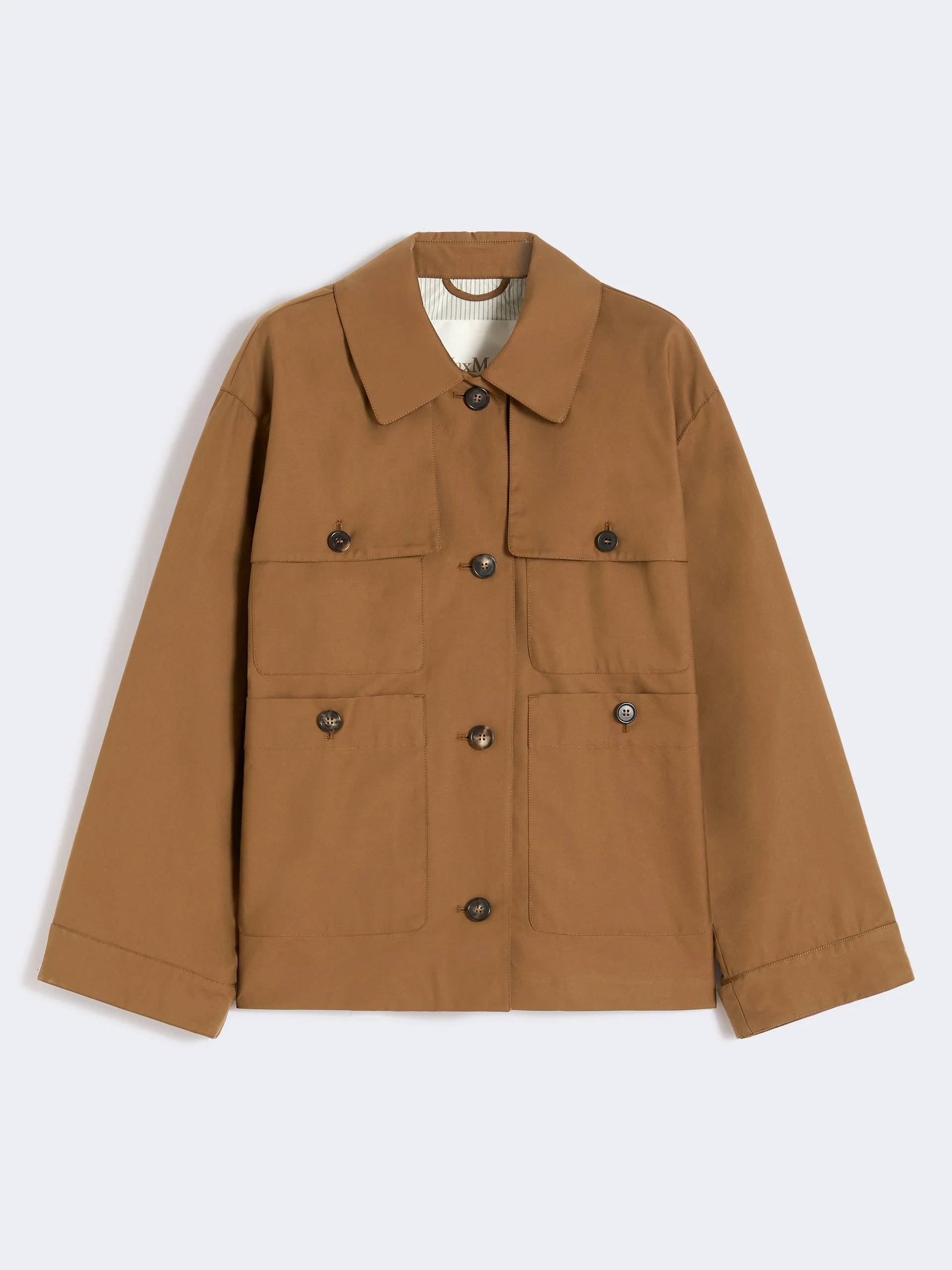 BOUQUET Water-repellent twill jacket - TOBACCO - 1