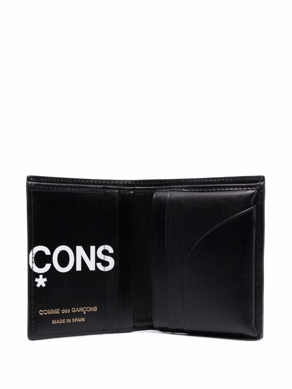 Huge  Logo Mini bi-fold leather wallet - 3