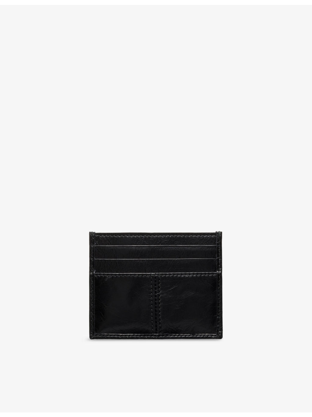 Enamelled-Logo Leather Card Holder - 3