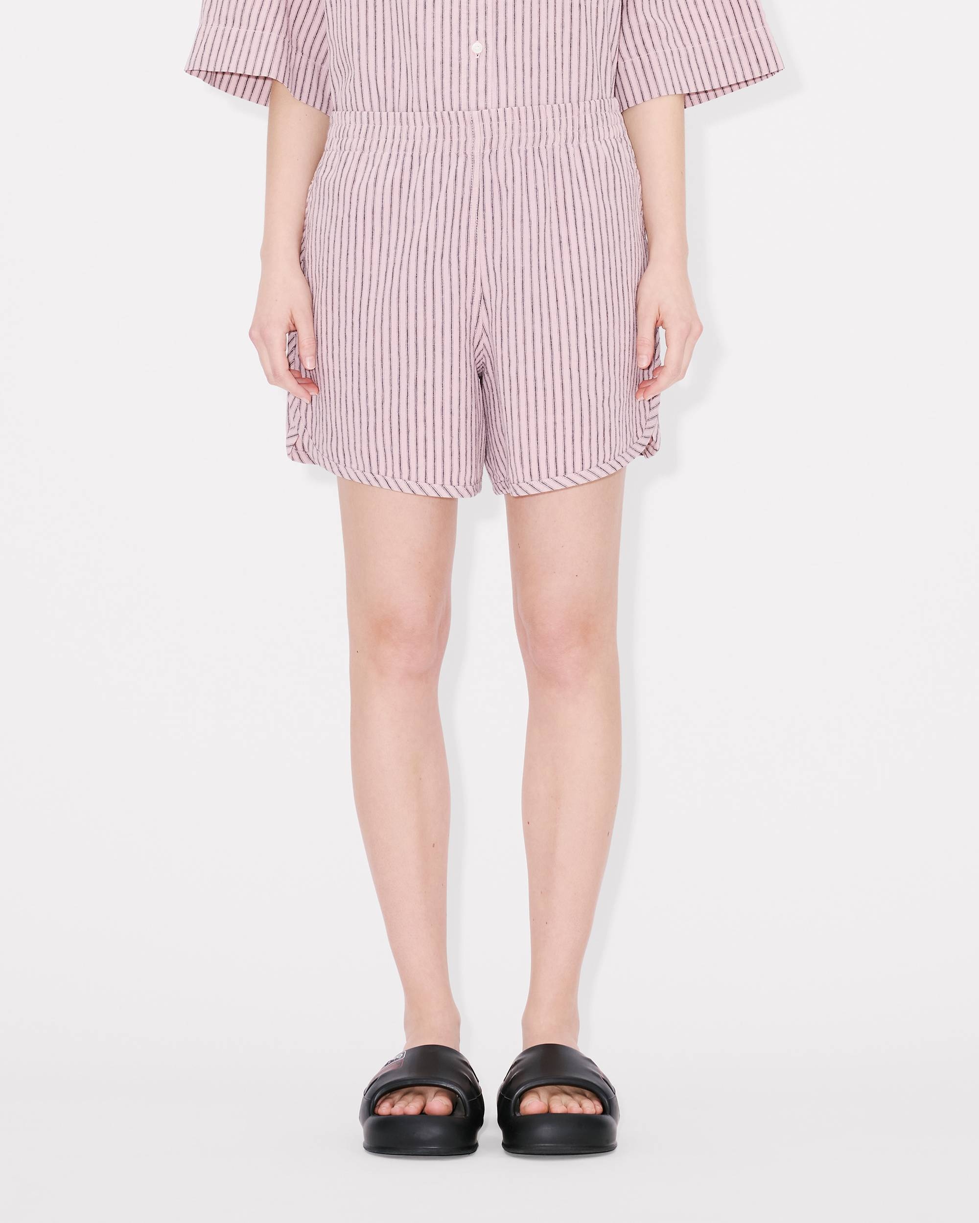 'KENZO Coast Lines' elasticated waist short in cotton linen - 4