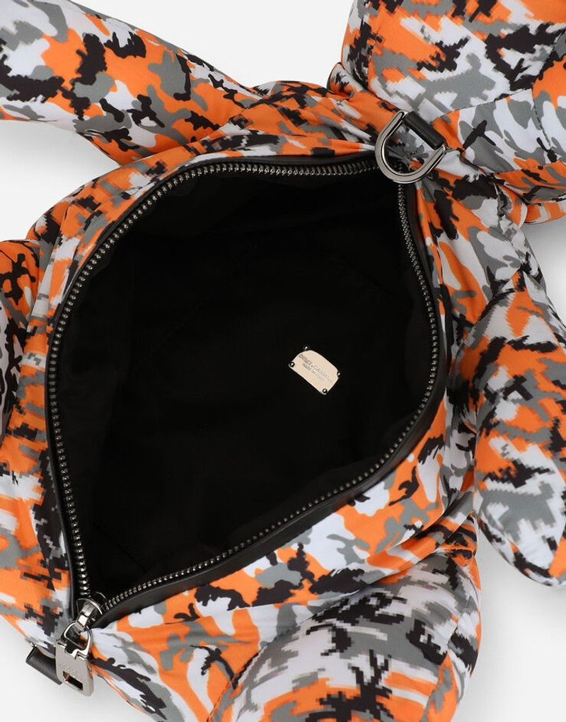 Printed nylon shoulder bag 4