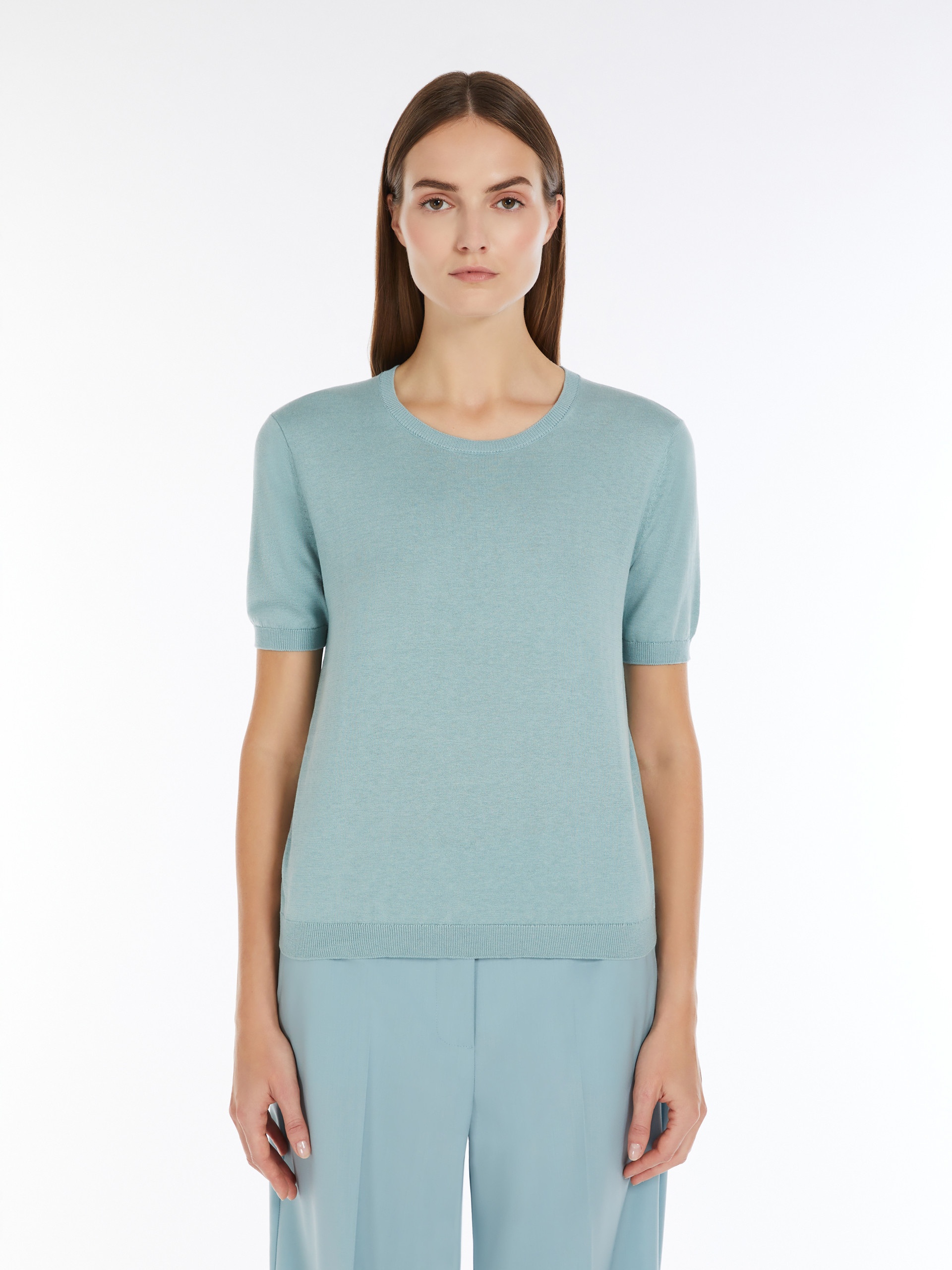 ZIBETTO Silk and cotton knit T-shirt - 3