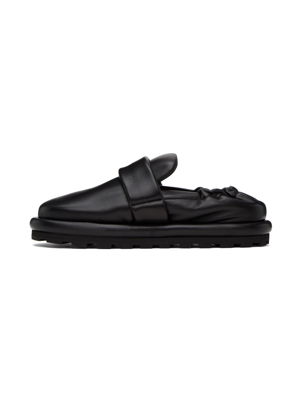 Black Strap Sabot Loafers - 3