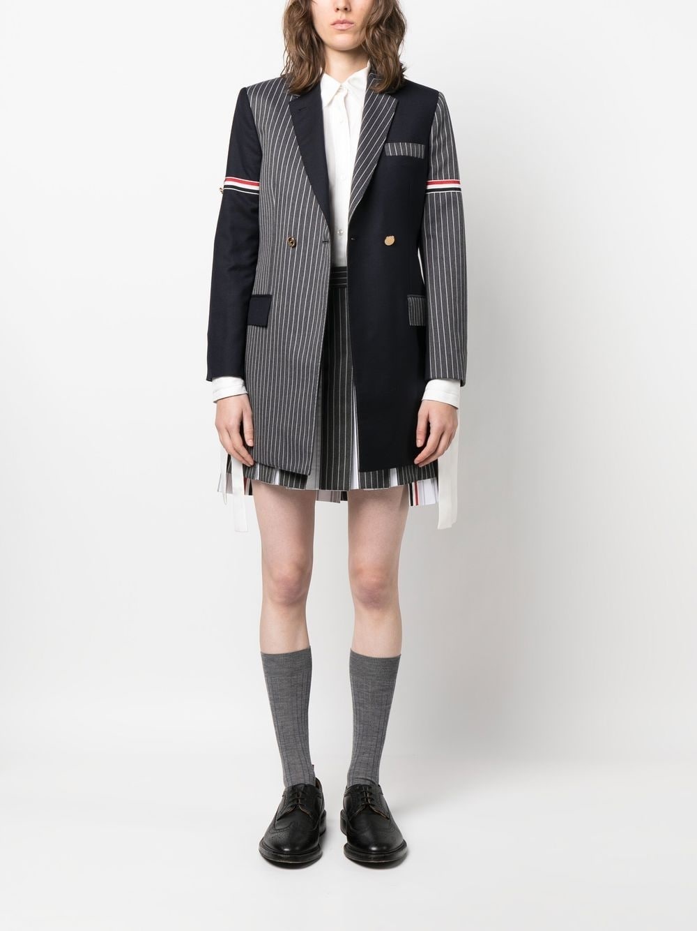 scarf-cuff detail shirt - 2