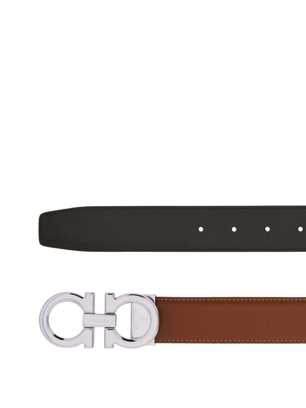 Gancini leather belt - 2