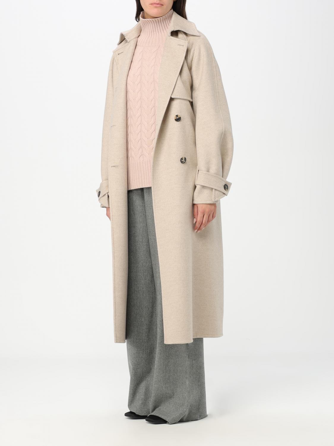 Max Mara Coat Woman Beige - 4