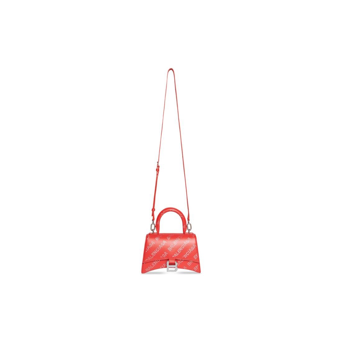 Women's Hourglass Xs Handbag With Rhinestones  in Red - 6