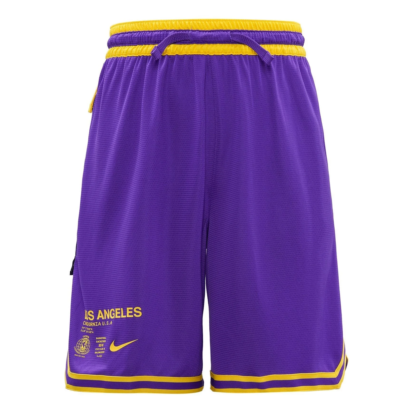 나이키 NBA 로스 앤젤레스 호퍼 농구 반바지 자주색 CV5514-504 - 1