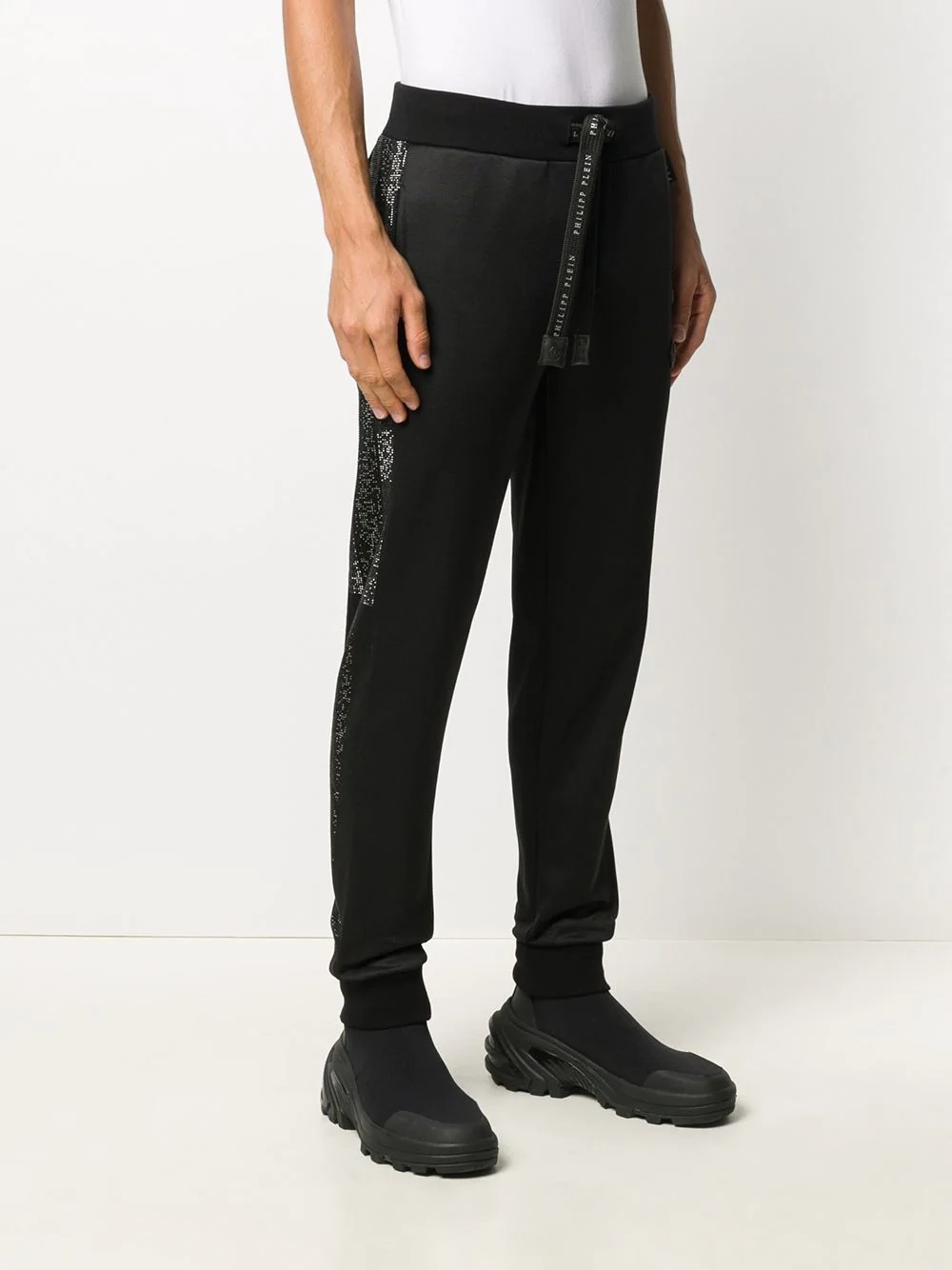 rhinestone-appliqué jogging pants - 3