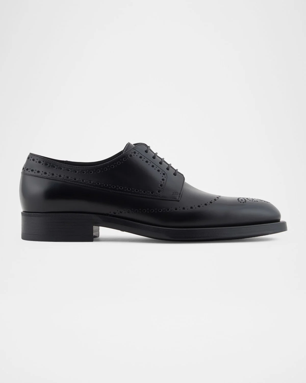 Men's Leather Brogue Derby Shoes - 1