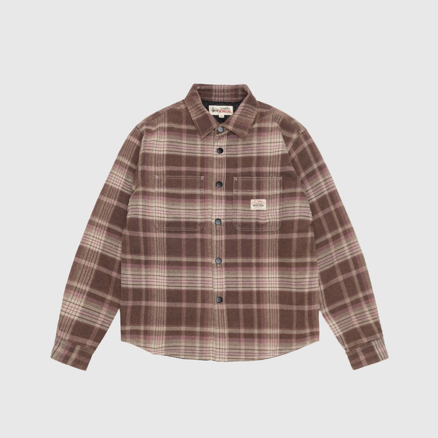 HEAVY WASHED PLAID SHIRT - 1