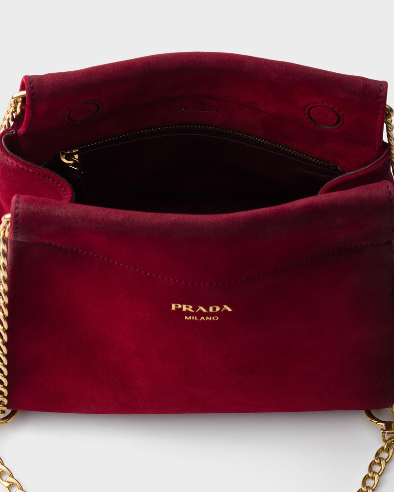 Prada Enchaîné mini suede bag 5
