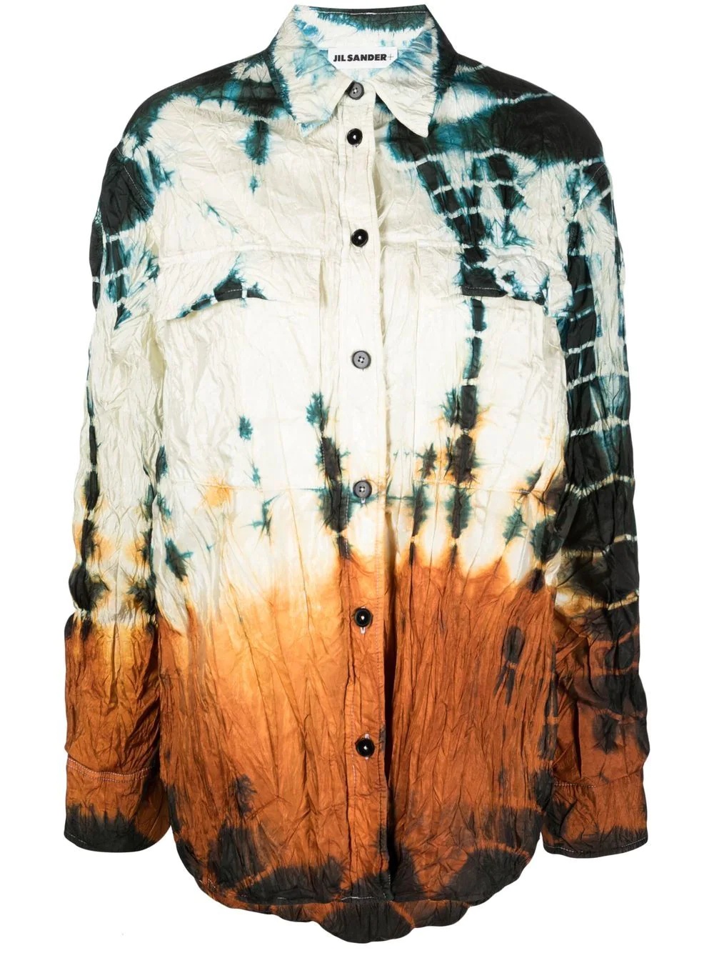 padded tie-dye shirt - 1