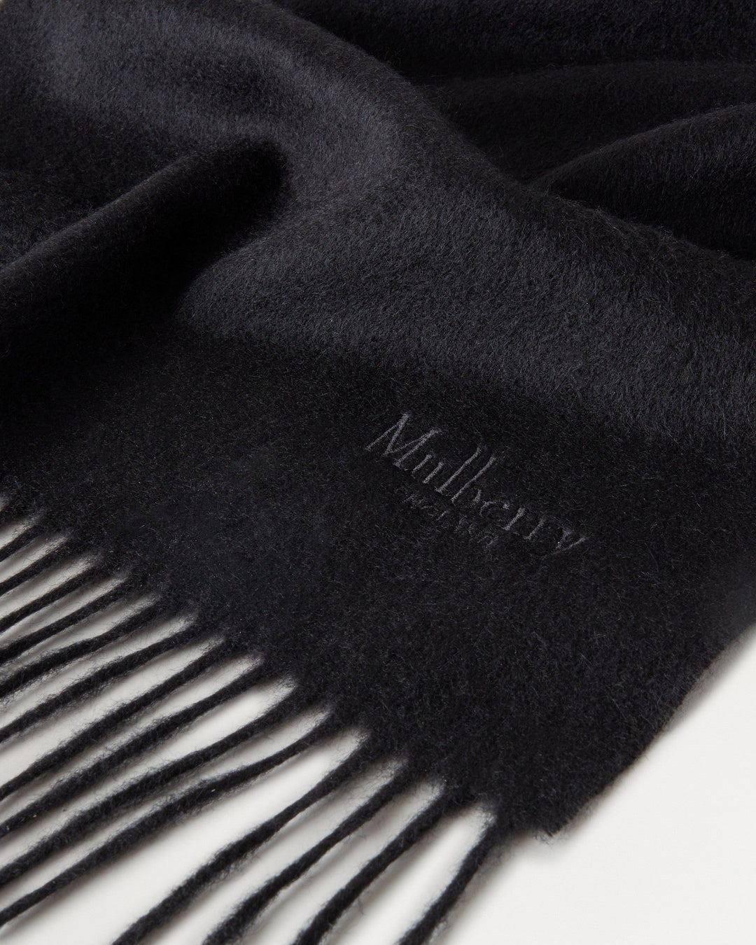 Cashmere Scarf Black Cashmere - 2