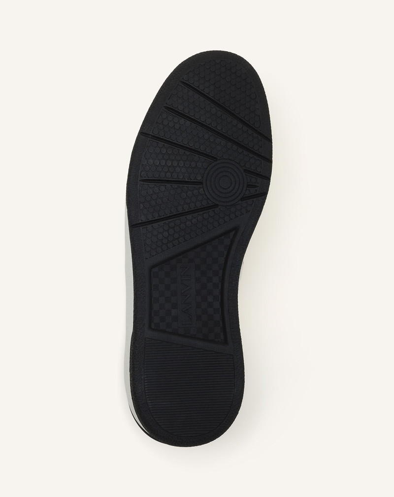BLACK CLAY SNEAKERS IN PERFORATED LEATHER AND SUEDE 6