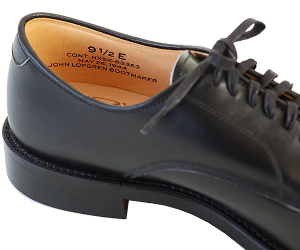 LK-029 USN Low Quarter Shoes French Calf Black - 6