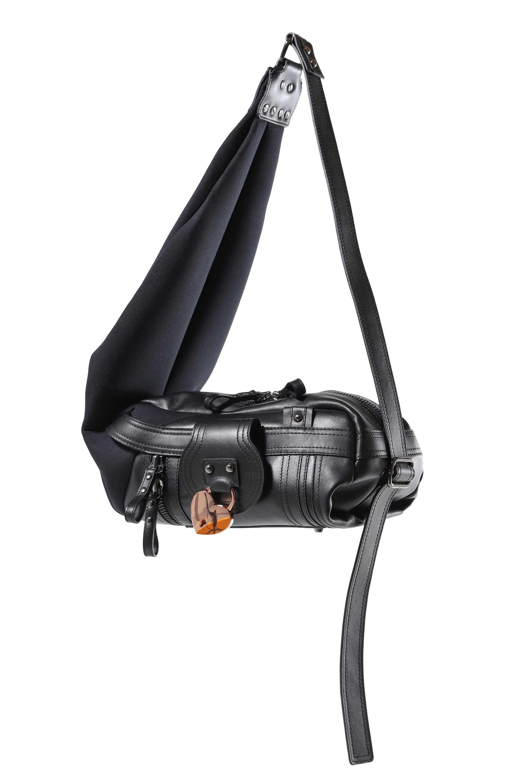 MINI NEOPRENE LEATHER BAG / BLK - 3