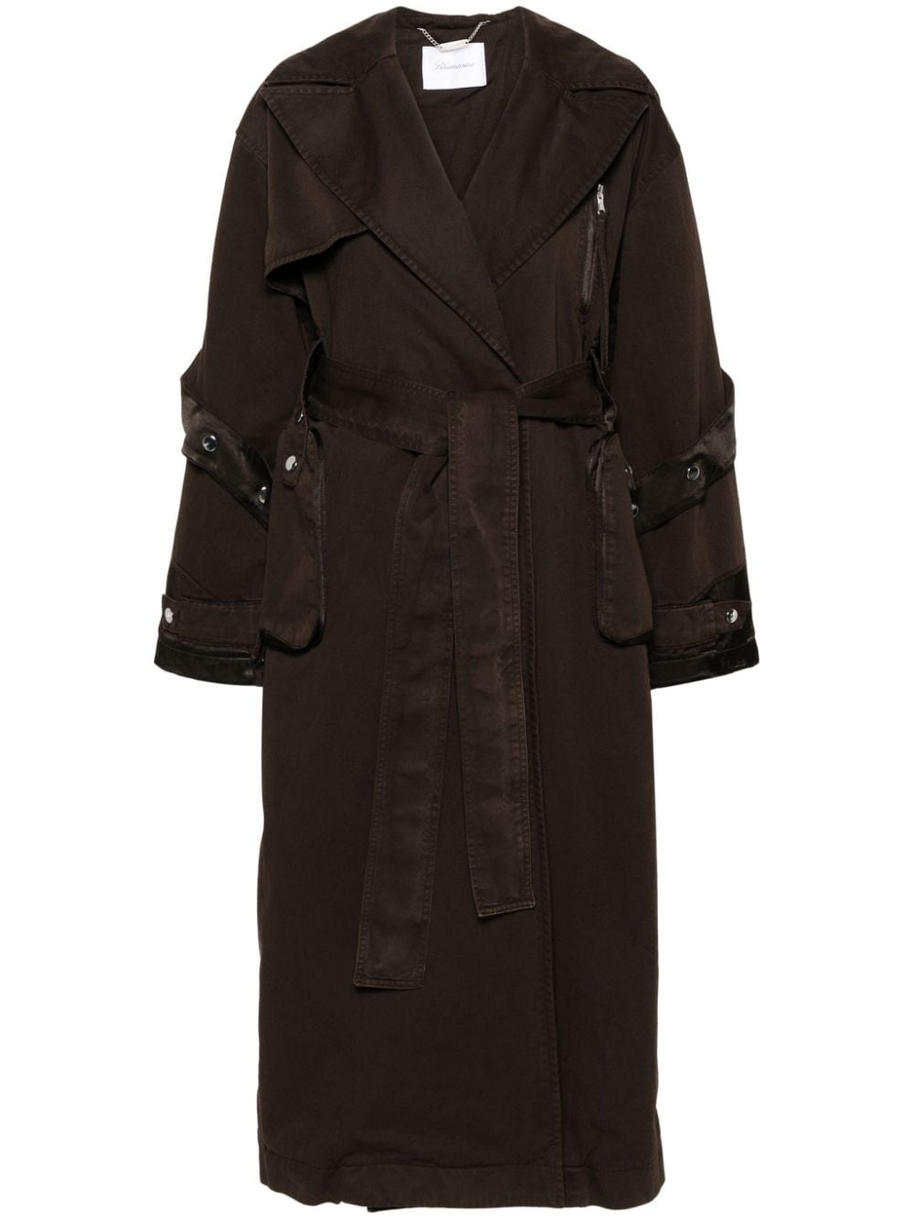 cotton twill trench coat - 1