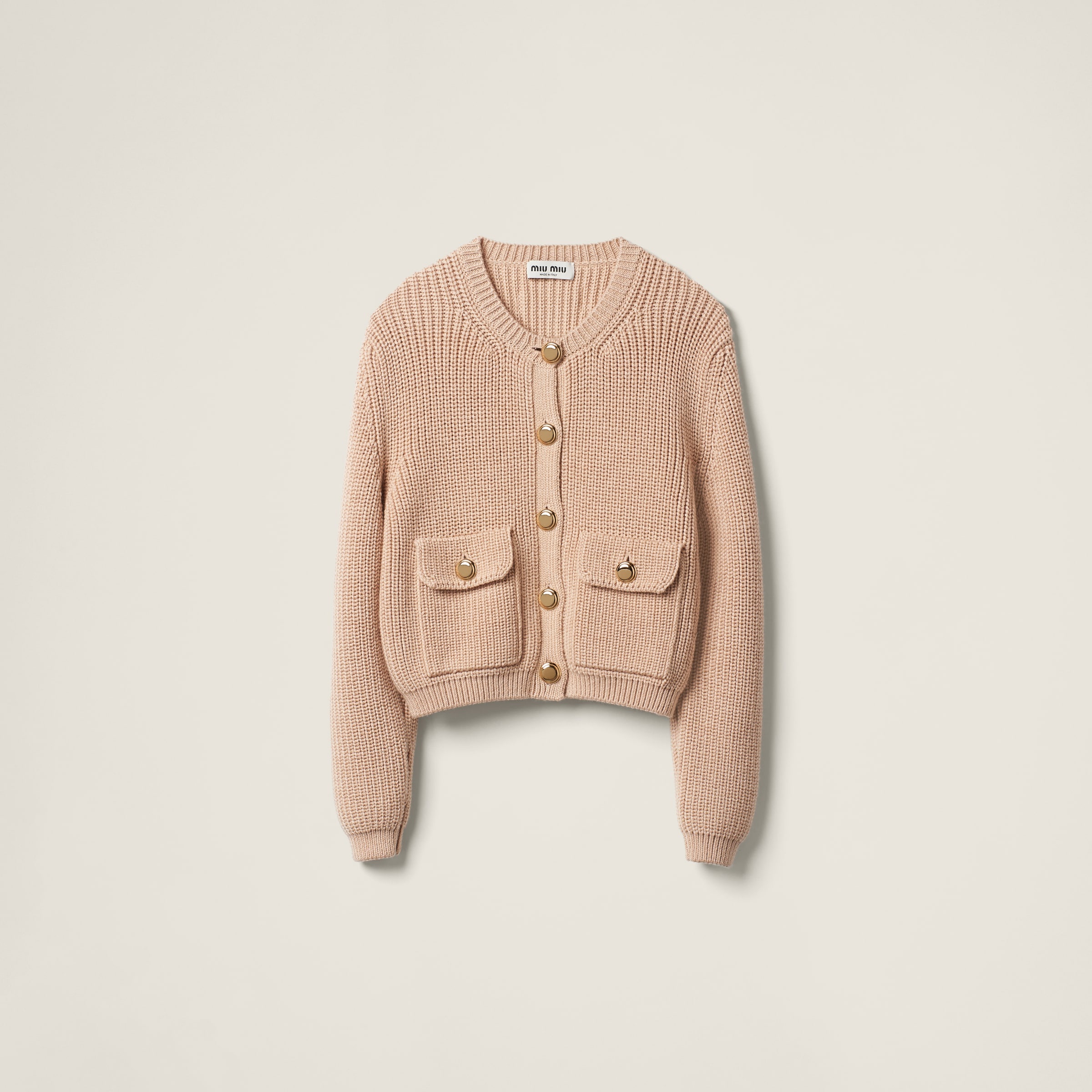 Wool knit cardigan - 1