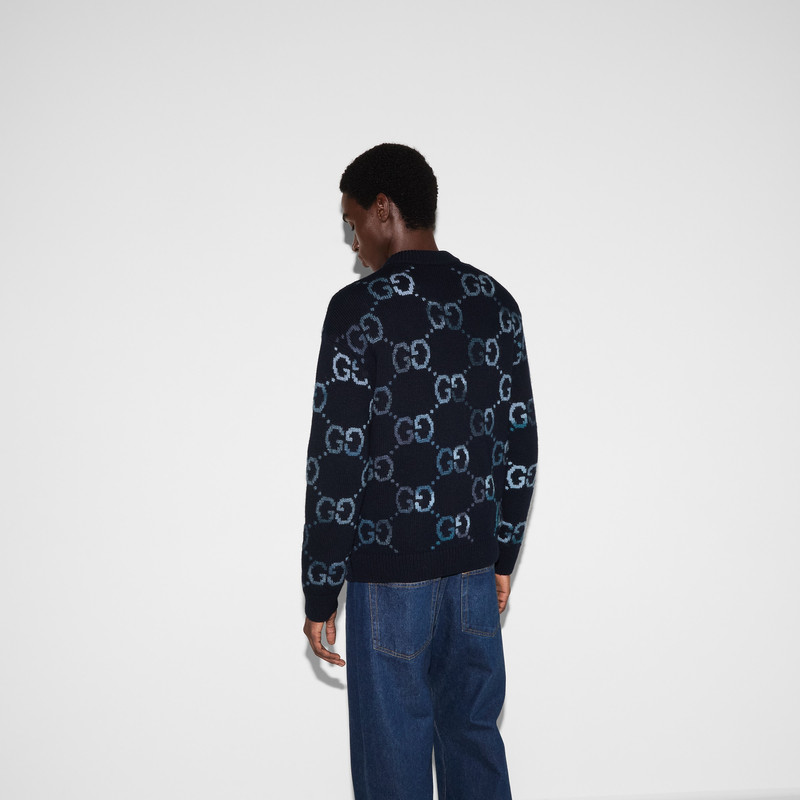 Wool cardigan with GG intarsia 4