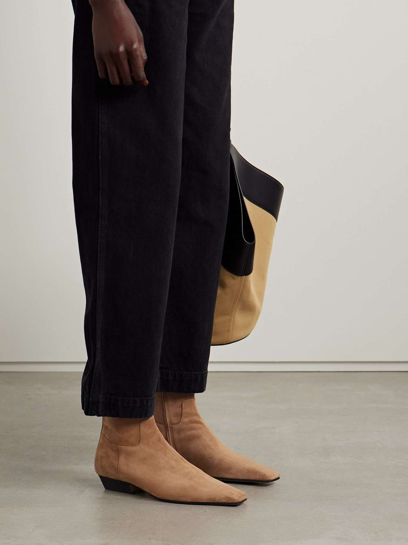 KHAITE Marfa suede ankle boots outlook