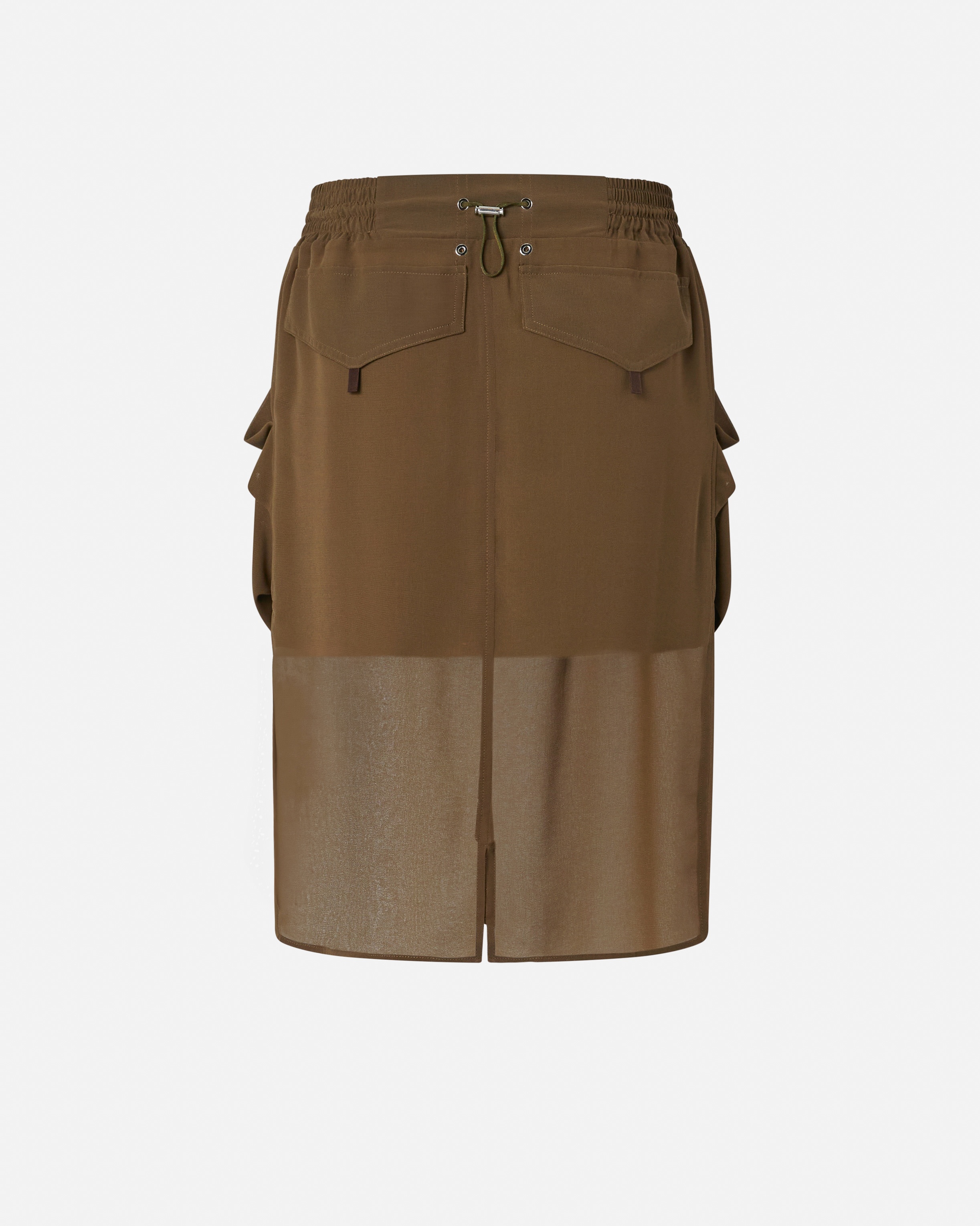 TRANSPARENT MIDI SKIRT WITH MAXI POCKETS - 6