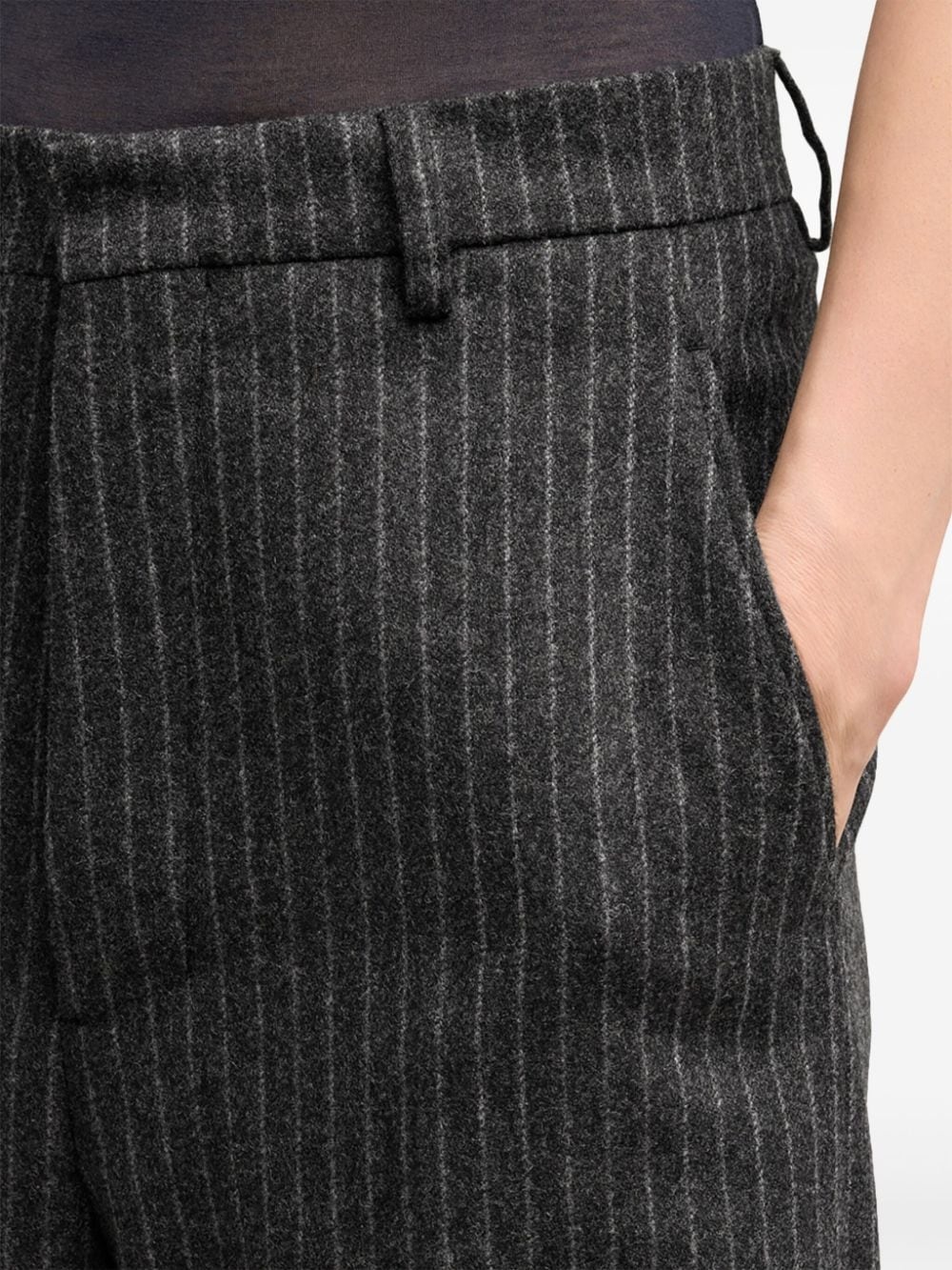 pinstripe tailored trousers - 6