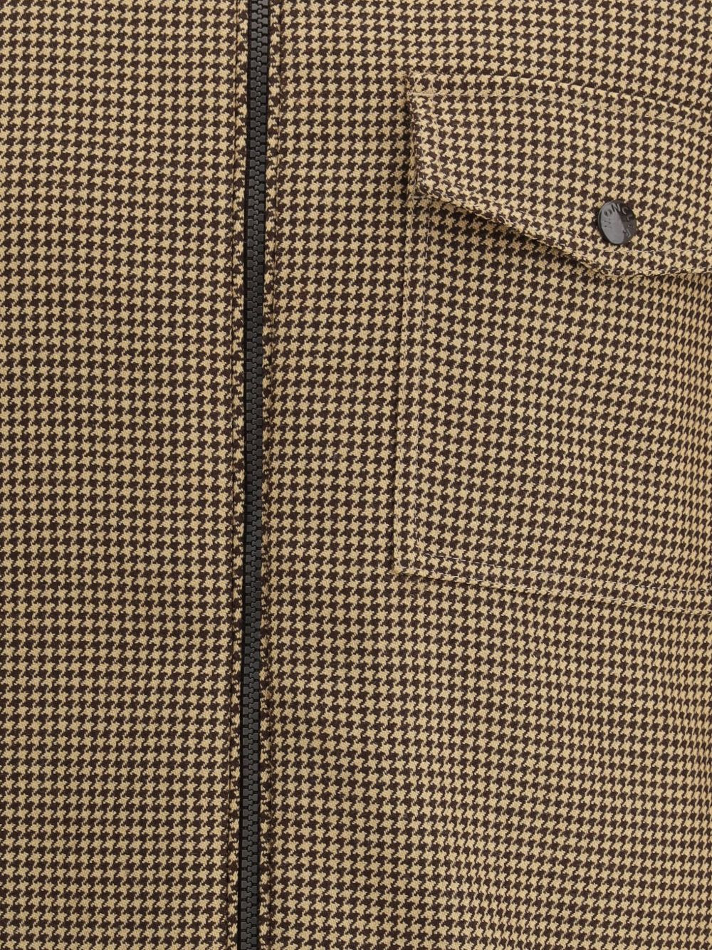 houndstooth-pattern zip-front jacket - 4