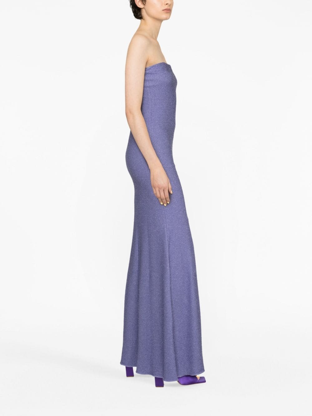 detachable-sleeve strapless gown - 3