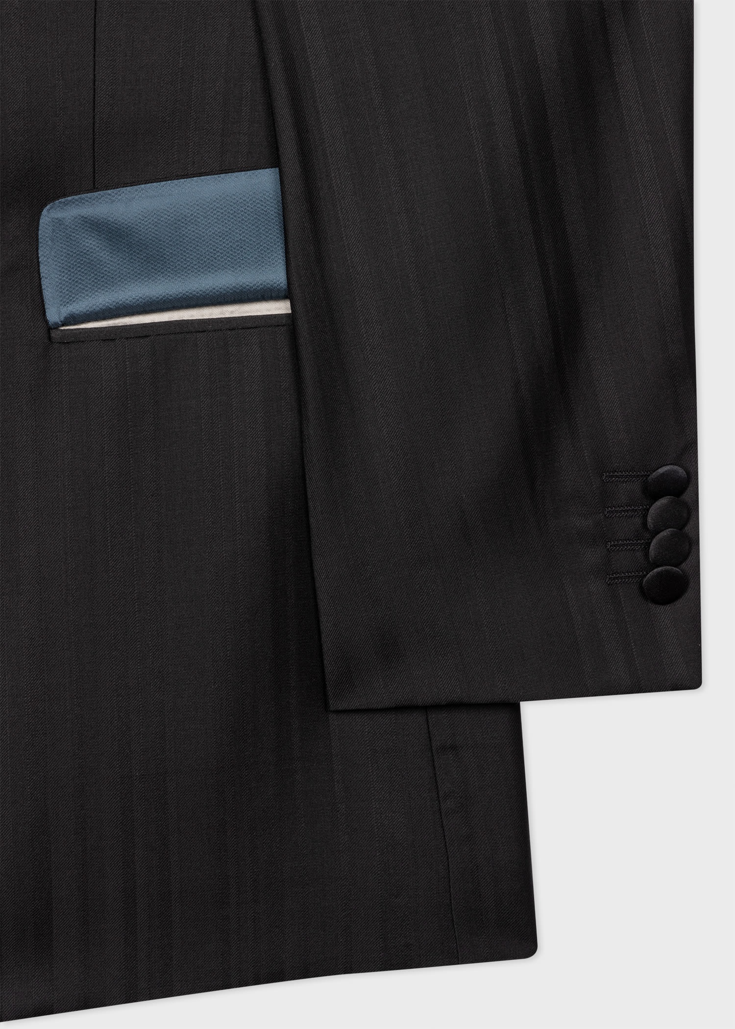 Tailored-Fit Wool 'Shadow Stripe' Evening Suit - 3