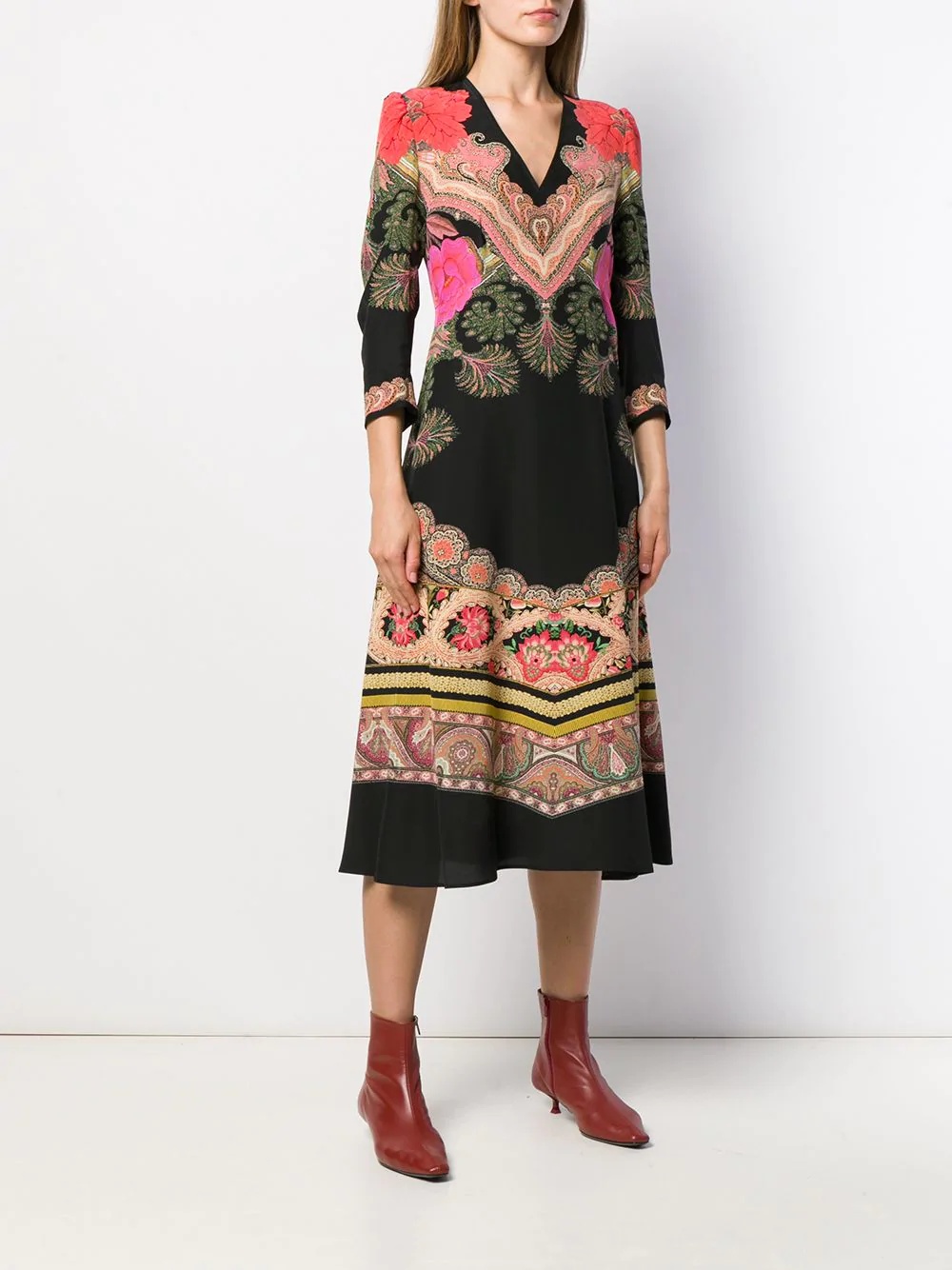 fit and flare paisley dress - 3