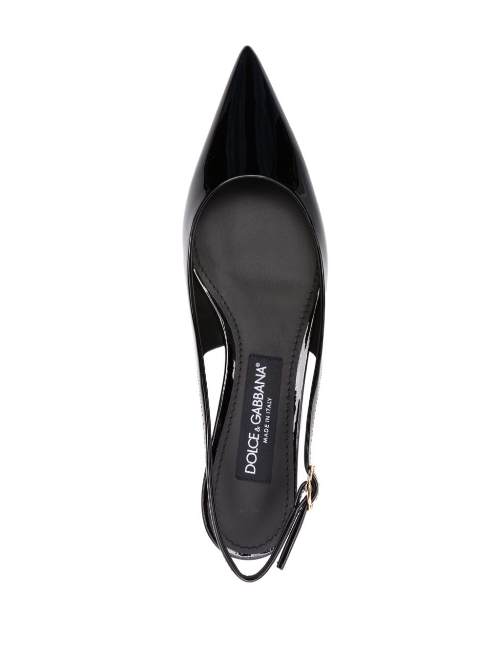 40mm patent slingback pumps - 4