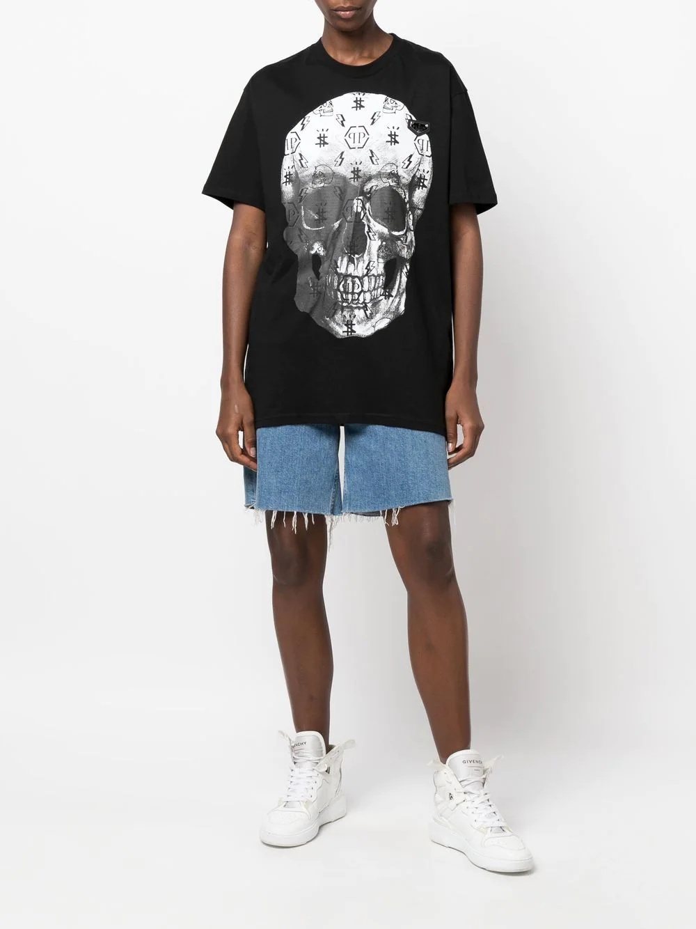 skull-print short-sleeve T-shirt - 2