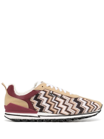 Missoni zigzag-embroidered low-top sneakers outlook