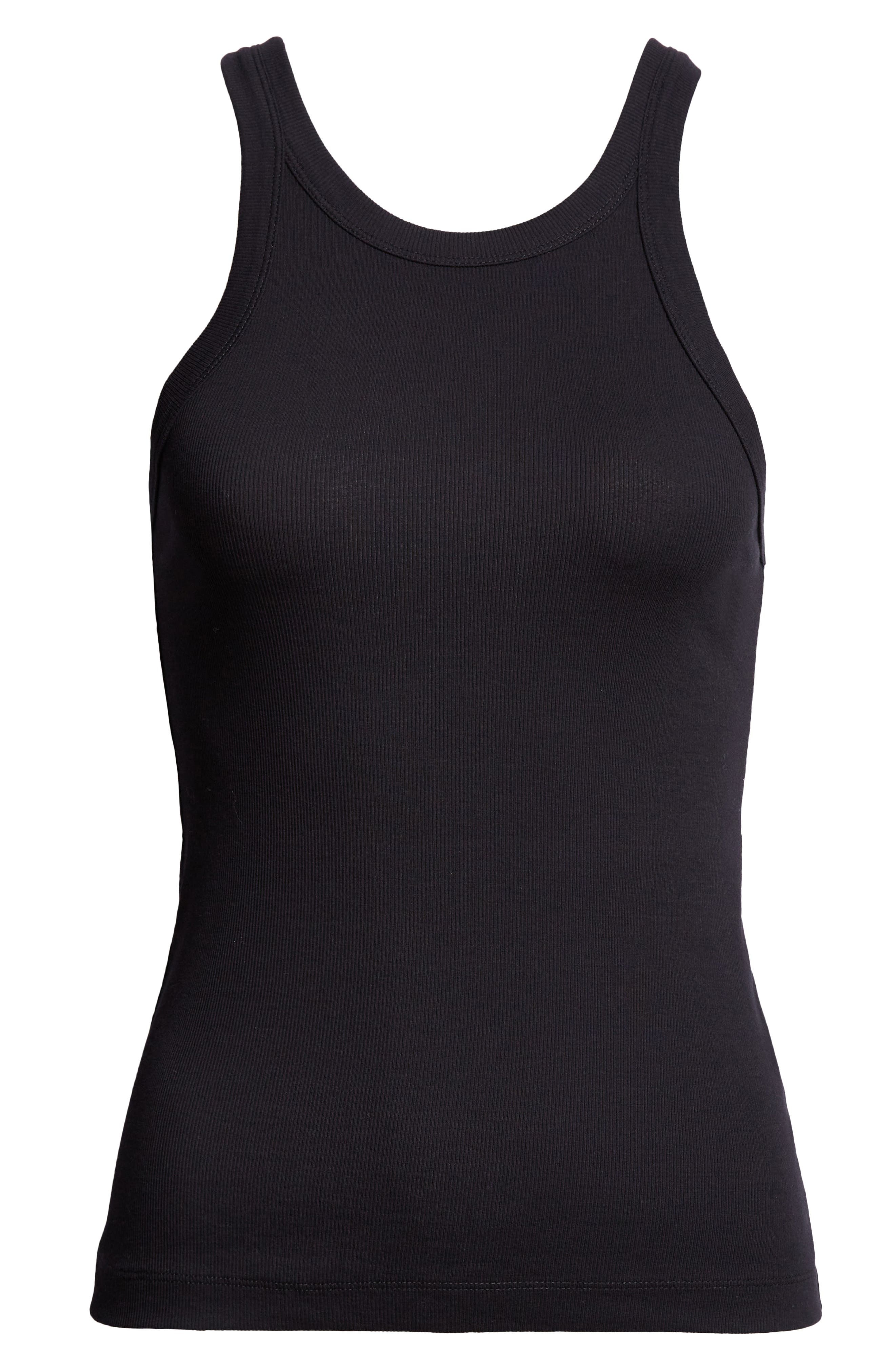 TOTEME Espera Rib Stretch Organic Cotton Tank in Black at Nordstrom - 5