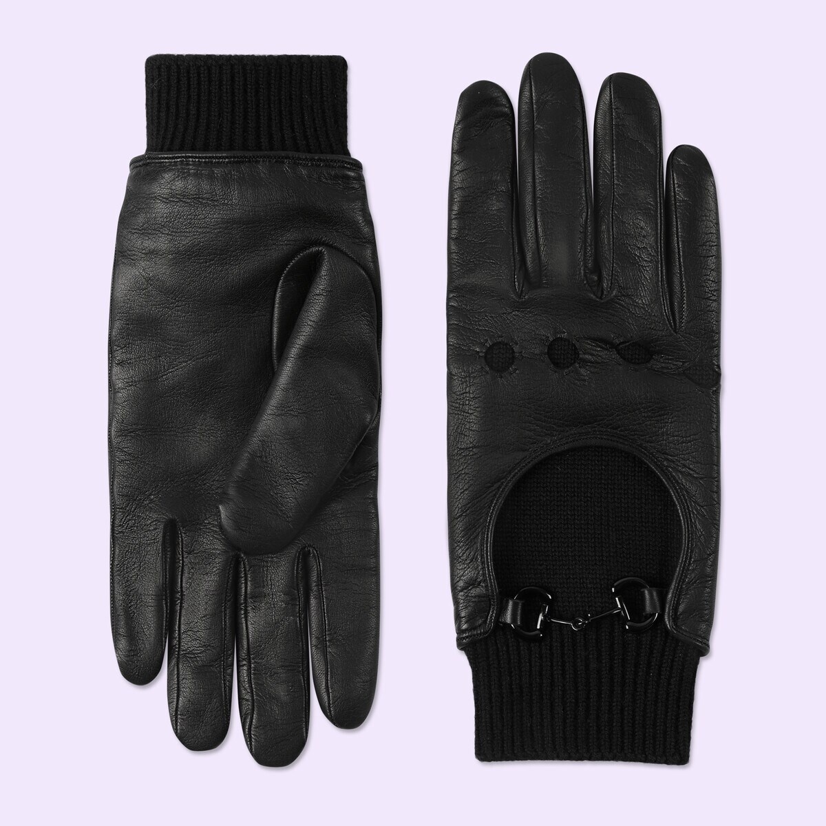 Leather gloves with Horsebit - 1